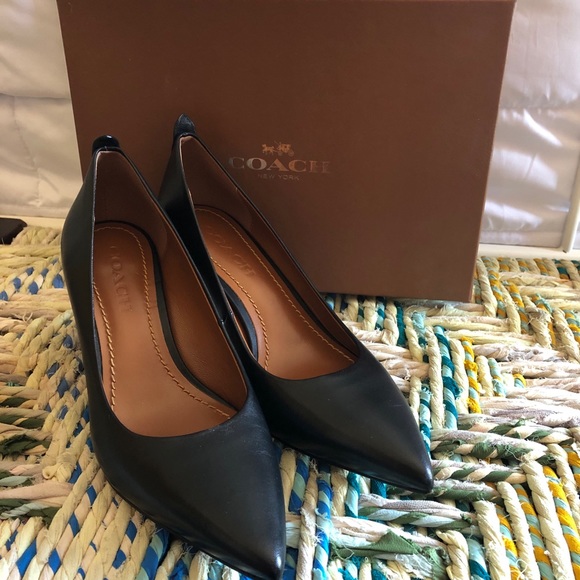 Coach Shoes | Nwot Coach Black Leather Pumps | Poshmark